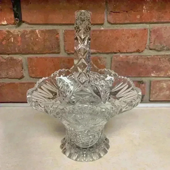 Hofbauer Byrds/Birds Crystal Basket Saw Toothed Edges 24% Lead - Picture 3 of 11